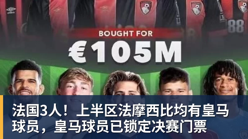 法国3人！上半区法摩西比均有皇马球员，皇马球员已锁定决赛门票
